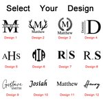 Personalized Men's Foldable Leather Wallet with Engraved Initials and Name Father's Day Anniversary Birthday Gift for Him