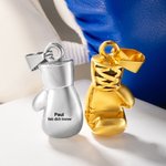 Personalisierte Gothic Boxhandschuh Halskette mit Gravur 55cm Länge Schmuck Weihnachten Geburtstag Geschenk für Boxer-Liebhaber