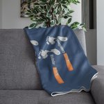 Personalised We Love Building Memories Blanket with Hammer Footprint Father's Day Birthday Gift for Dad Grandpa
