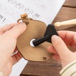 Personalized Instrument Accessory Drum Tuning Key Holder Leather Keychain with Engraved Initial Music Festival Birthday Gift for Drummer Music Lover