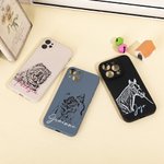 Personalised Sketch Drawing Pet Portrait Photo Silicone Phone Case for iPhone with Name Birthday Memorial Gift for Pet Lovers