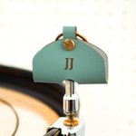 Personalized Instrument Accessory Drum Tuning Key Holder Leather Keychain with Engraved Initial Music Festival Birthday Gift for Drummer Music Lover