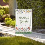 Personalized Spring Flower Butterfly Garden Flag with Text Yard Porch Decoration Holiday Gift for Mom Grandma Gardening Lover