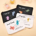 Personalized State to State Map Make Up Bag with Names Graduation Friendship Long Distance Gift for Family Friend