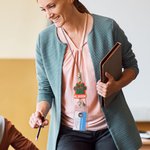 Personalized Glitter Paw Print ID Badge Lanyard with Beads Tassels Appreciation Gift for Teacher Pet Lover