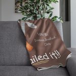 Personalized When It Comes To Being A Great Dad Blanket with Hammer Footprint Father's Day Birthday Gift for Dad Grandpa