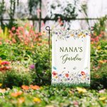 Personalized Spring Flower Butterfly Garden Flag with Text Yard Porch Decoration Holiday Gift for Mom Grandma Gardening Lover