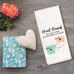 Personalised State to State Map 100% Cotton Tea Towel with Names Graduation Friendship Long Distance Gift for Family Friend