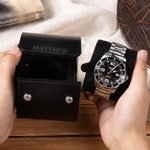 Personalised Portable Monogram Leather Watch Roll Travel Case with 1-3 Slots Wedding Father's Day Gift for Men Groomsmen