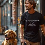 Personalisierte My Dog Walking 1-3 Hund Ohr Umrisse Multicolor T-Shirt Sweatshirt Hoodie mit Namen Geburtstag Geschenk für Tierliebhaber