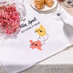 Personalised State to State Map 100% Cotton Tea Towel with Names Graduation Friendship Long Distance Gift for Family Friend