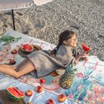 Personalisiertes Cartoon Meereswelt Meerjungfrau Strandtuch mit Namen Schnell Trocknend Saugfähig Strand Urlaub Zubehör Geschenk für Mädchen