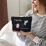 Personalized State to State Map Make Up Bag with Names Graduation Friendship Long Distance Gift for Family Friend