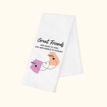 Personalised State to State Map 100% Cotton Tea Towel with Names Graduation Friendship Long Distance Gift for Family Friend