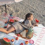 Personalisierte Meerjungfrau Strandtuch mit Namen Saugstark Schnell-Trocken Badetuch Strand Urlaub Schwimmen Geschenk für Kinder Mädchen