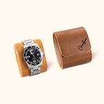 Personalised Portable Monogram Leather Watch Roll Travel Case with 1-3 Slots Wedding Father's Day Gift for Men Groomsmen