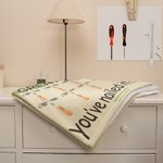 Personalized When It Comes To Being A Great Dad Blanket with Hammer Footprint Father's Day Birthday Gift for Dad Grandpa