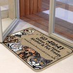 Tappetino personalizzato Go Away Unless You Have Pet Treats 1-6 Immagini di animali domestici con nome Regalo per l'anniversario di inaugurazione dell