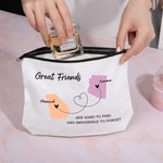 Personalized State to State Map Make Up Bag with Names Graduation Friendship Long Distance Gift for Family Friend