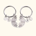 Personalized Engraved Gym Weight Plate Always Together Matching Keychain with Initials Charms Gift for Couple Best Friend Fitness Enthusiasts
