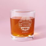 Henkilökohtainen ainutlaatuinen laserkaiverrettu 10oz poliisi Badge Law Enforcement Whiskey lasi valmistuminen eläkkeelle siirtyminen syntymäpäivälahja poliisiupseerille