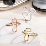 Estetoscopio Personalizado Diseño Anillo de Plata de Ley con Piedra de Nacimiento Graduación Semana de la Enfermera Regalo para Enfermera Doctor Perso