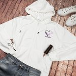 Elementi personalizzati del parrucchiere Ricamo T-shirt Zip Up Hoodie con iniziale o nome Regalo per stilisti Amanti dei parrucchieri