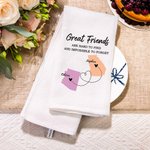 Personalised State to State Map 100% Cotton Tea Towel with Names Graduation Friendship Long Distance Gift for Family Friend