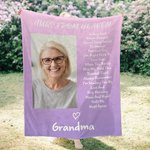 Personalisierte Multicolor Umarmungen vom Himmel weiche Fotodecke mit Namen Sympathie Gedenkgeschenk für den Verlust eines geliebten Menschen