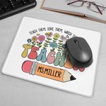 Tappetino per mouse personalizzato con matita per fiori selvatici con nome Regalo di apprezzamento per l'insegnante per il ritorno a scuola