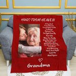 Personalisierte Multicolor Umarmungen vom Himmel weiche Fotodecke mit Namen Sympathie Gedenkgeschenk für den Verlust eines geliebten Menschen