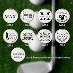 Gepersonaliseerde Roestvrij staal Monogram Magnetische Divot Repair Tool Ball Marker Set Hat Clip met geval Vaderdag Verjaardagscadeau voor Golf Lover