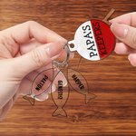 Personalized Papa's Keeper Fishing Rod Acrylic Keychain with 1-4 Fishes and Names Birthday Father's Day Gift for Dad Grandpa Fishing Lovers