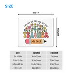 Tappetino per mouse personalizzato con matita per fiori selvatici con nome Regalo di apprezzamento per l'insegnante per il ritorno a scuola