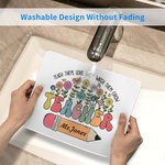 Tappetino per mouse personalizzato con matita per fiori selvatici con nome Regalo di apprezzamento per l'insegnante per il ritorno a scuola