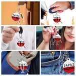 Personalized Papa's Keeper Fishing Rod Acrylic Keychain with 1-4 Fishes and Names Birthday Father's Day Gift for Dad Grandpa Fishing Lovers