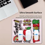 Personalised 3D Effect Apple Pencil Rainbow Teach Love Inspire Non-slip Mouse Pad with Name Birthday Teacher's Day Appreciation Gift for Teacher