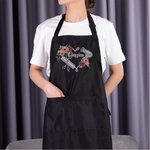 Personalisierte Blume Haarschnitt Werkzeug Design wasserdicht Salon Schürze mit Namen und 2 Taschen Graduierung Geburtstag Geschenk für Friseur