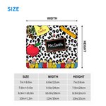 Tapis de Souris Anti-dérapant Personnalisé avec Nom Motif Crayon Léopard Pomme Cadeau de Rentrée Gratitude pour Enseignant