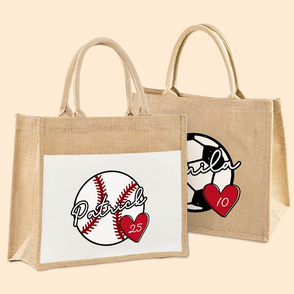 Borsa personalizzata di grande capacità per il basket, il calcio, il golf, il tifo, il megafono, la iuta con nome e numero, il regalo di compleanno, i
