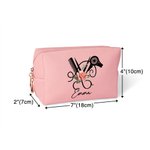 Gepersonaliseerd PU lederen bloemig kapper toilettasje met naam Verjaardagscadeau voor kapper kapper