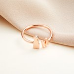 Anello commemorativo personalizzato con sagoma iniziale di animale domestico Regalo per l'amante dell'animale domestico