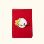Personalised Multicolor Birth Flower PU Leather Golf Scorecard Holder with Name Birthday Anniversary Gift for Golfer