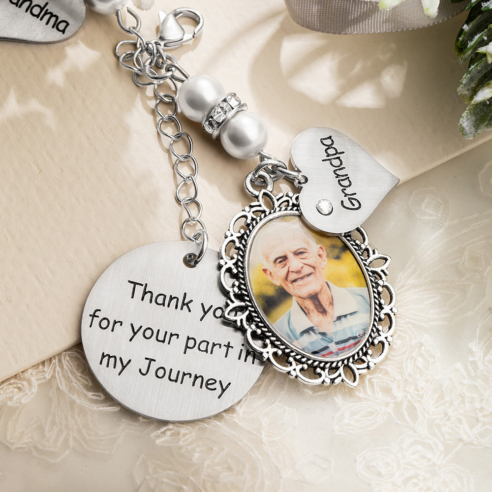 Customized Wedding Bouquet Photo Charm Memorial - CALLIE