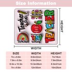 Personalised 3D Effect Apple Pencil Rainbow Teach Love Inspire Non-slip Mouse Pad with Name Birthday Teacher's Day Appreciation Gift for Teacher