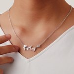 Personalised Western Cowboy Style Birthstone Necklace with Name Anniversary Birthday Gift for Her