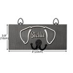 Personalized Wooden Dog Ears Leash Holder with Name and Hook Wall Decor Birthday Housewarming Gift for Dog Lover