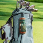Personalisierte PU Leder graviert Monogramm Golf Tasche mit Zigarrenschneider Befeuchter Set Vatertag Hochzeit Geschenk für Golfliebhaber
