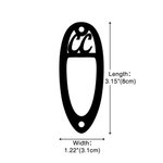 Personalized Oval Guitar Jack Socket Plate with Engraved Letters and 2 Screws Musical Instrument Accessory Gift for Guitar Lovers