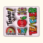 Personalised 3D Effect Apple Pencil Rainbow Teach Love Inspire Non-slip Mouse Pad with Name Birthday Teacher's Day Appreciation Gift for Teacher